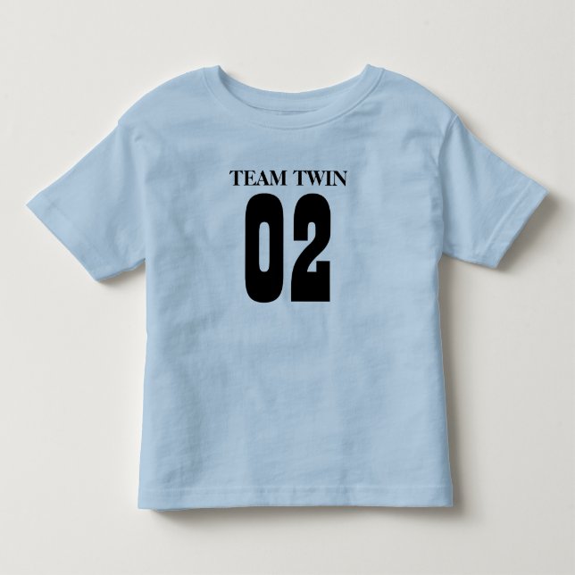 T-SHIRT POUR LES TOUS PETITS TEAM TWIN, 02 (Devant)