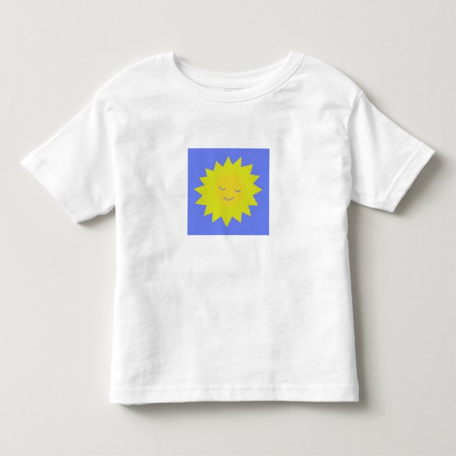 T-shirt Pour Les Tous Petits Tee avec Soleil Jaune (Devant)