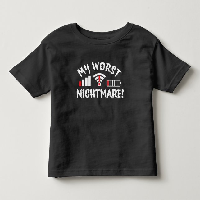 T-shirt Pour Les Tous Petits Tee Mon pire cauchemar (Devant)