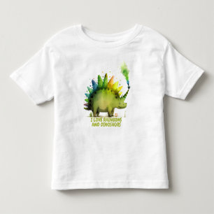 T-shirt Pour Les Tous Petits Tee-shirt dinosaure aquarelle personnalisé