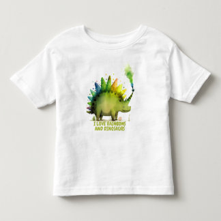 T-shirt Pour Les Tous Petits Tee-shirt dinosaure aquarelle personnalisé