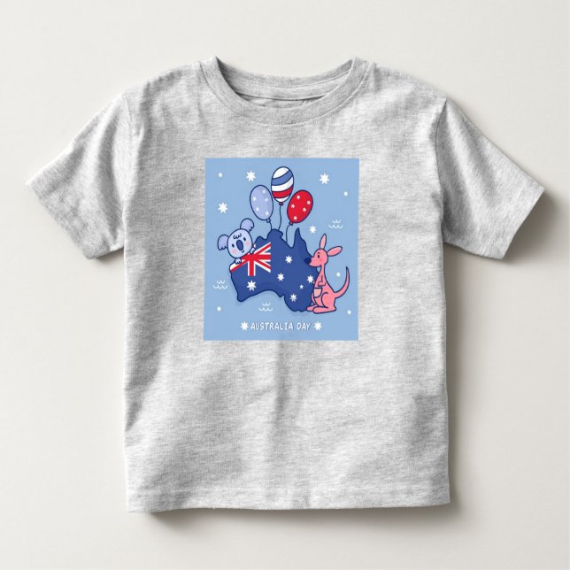 T-shirt Pour Les Tous Petits Tee - shirts de la fête nationale australienne pou (Devant)