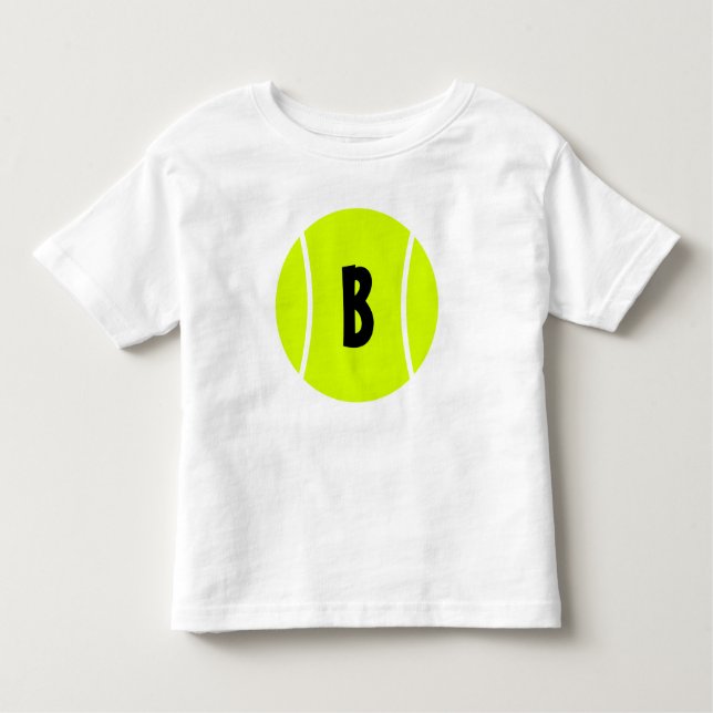 T-shirt Pour Les Tous Petits Tennis Baby / Toddler Texte Personnalisé Tennis Ba (Devant)