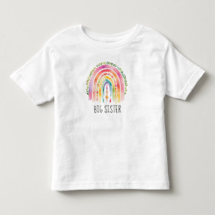 T-shirt Pour Les Tous Petits Tenue assortie Grande Sœur Arc-en-ciel