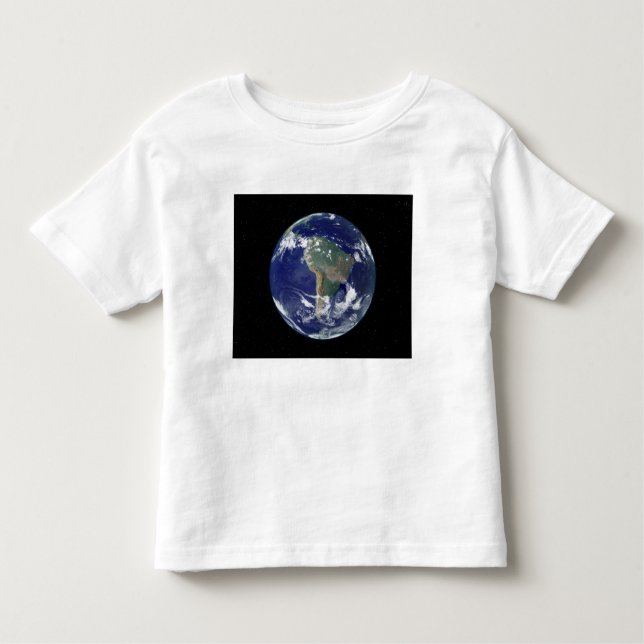 T-shirt Pour Les Tous Petits Terre entièrement éclairée centrée sur l'Amérique  (Devant)