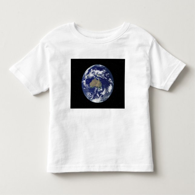 T-shirt Pour Les Tous Petits Terre entièrement éclairée centrée sur l'Australie (Devant)