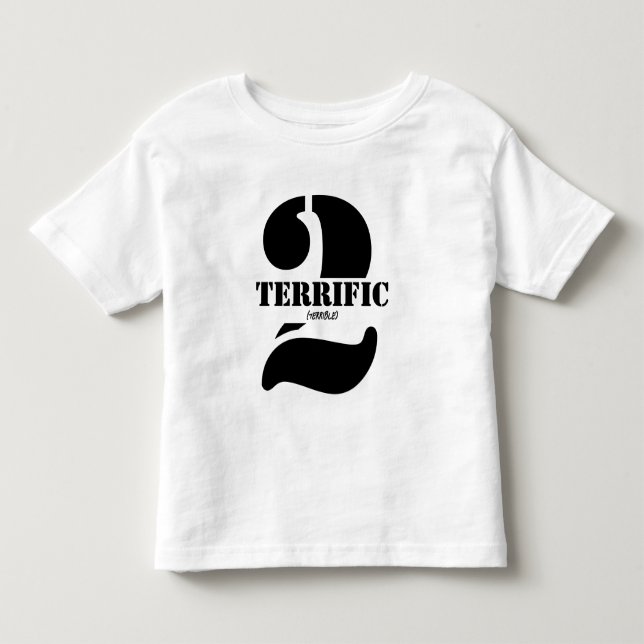 T-shirt Pour Les Tous Petits Terrible Terrible Texte de deux (Devant)