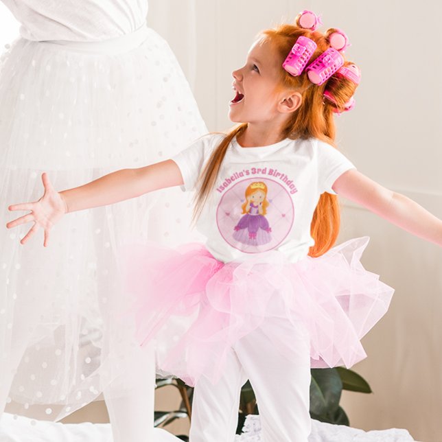 T-shirt Pour Les Tous Petits Tête rouge mignonne Princesse Personnalisée Fête d (Créateur téléchargé)