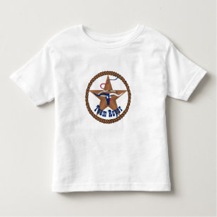 T-shirt Pour Les Tous Petits Texas Drapeau Tête De Tête Avec Corde Team Roper