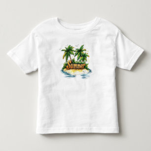 T-shirt Pour Les Tous Petits Texte d'été - Tropical Summer Island