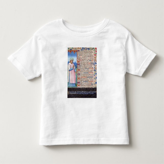 T-shirt Pour Les Tous Petits Texte du Magnificat avec un portrait de (Devant)