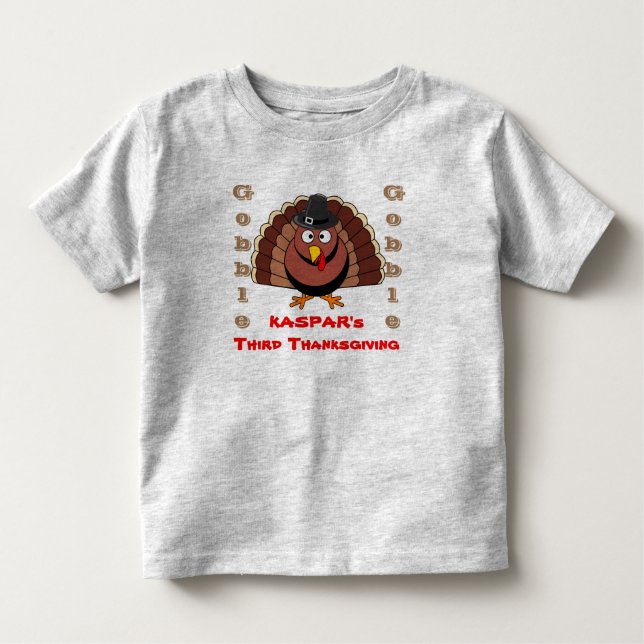 T-shirt Pour Les Tous Petits Thanksgiving de Kaspar le troisième (Devant)