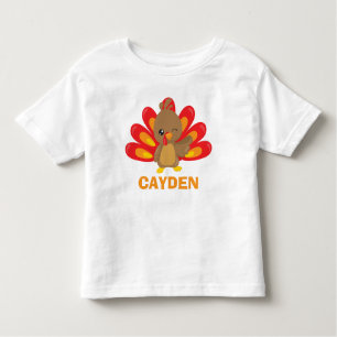 T-shirt Pour Les Tous Petits Thanksgiving Turkey Shirt Cute turkey