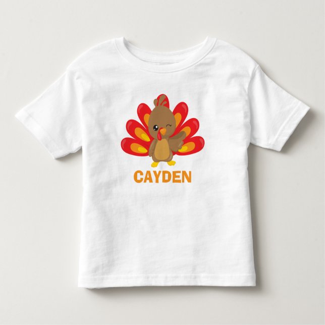 T-shirt Pour Les Tous Petits Thanksgiving Turkey Shirt Cute turkey (Devant)