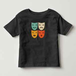 T-shirt Pour Les Tous Petits Théâtre vintage Masques Théâtre Actrice dramatique