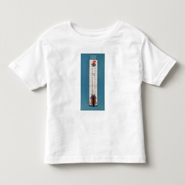 T-shirt Pour Les Tous Petits Thermomètre surmonté avec un capot phrygian (Devant)