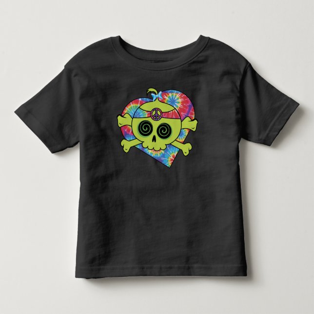 T-shirt Pour Les Tous Petits Tie Dye Crâne (Devant)