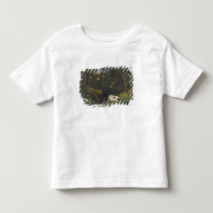 T-shirt Pour Les Tous Petits Tigre attaquant un cheval et un Noir endormi (