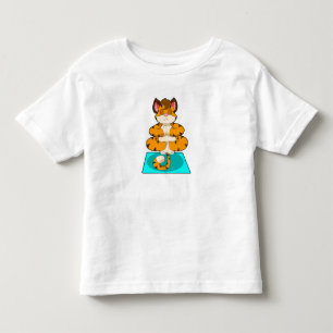 T-shirt Pour Les Tous Petits Tigre au Yoga sur tapis de Yoga