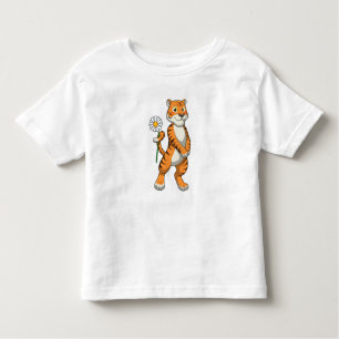 T-shirt Pour Les Tous Petits Tigre avec Daisy Flower