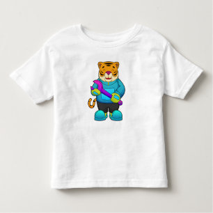 T-shirt Pour Les Tous Petits Tigre comme mécanique avec clé