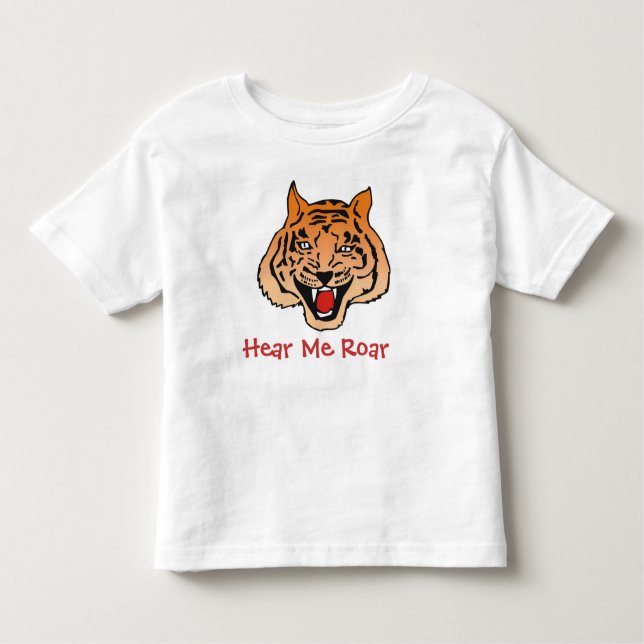 T-shirt Pour Les Tous Petits Tigre mignon Pour "Entendre Moi Rôder" (Devant)