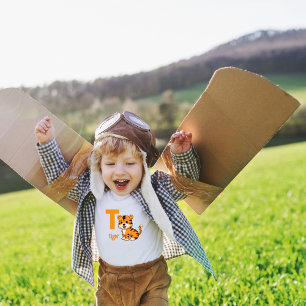 T-shirt Pour Les Tous Petits Tigre minuscule tigre - Lancer le goudron