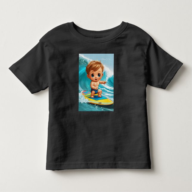 T-shirt Pour Les Tous Petits Tiny Wave Rider - Baby Surfer Vibes (Devant)