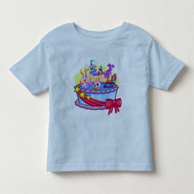 T-shirt Pour Les Tous Petits Tir de groupe de gâteau d'anniversaire (Devant)