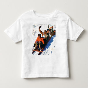 T-shirt Pour Les Tous Petits Tobagganing