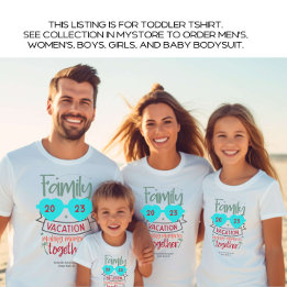 T-shirt Pour Les Tous Petits Toddler Famille Vacances Plage Été Personnalisé