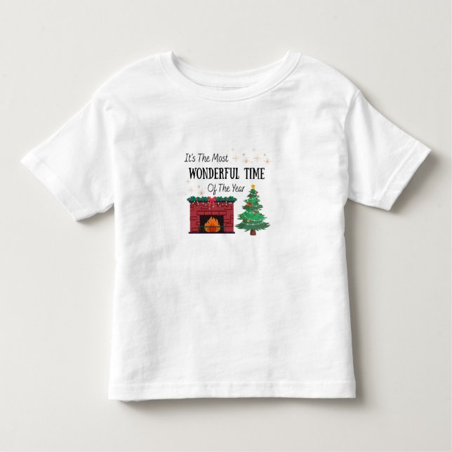 T-shirt Pour Les Tous Petits Toddler Most Wonderful Time of Year Shirt (Devant)