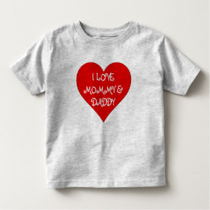 T-shirt Pour Les Tous Petits ToddlerJ'aime MOMMY & DADDY