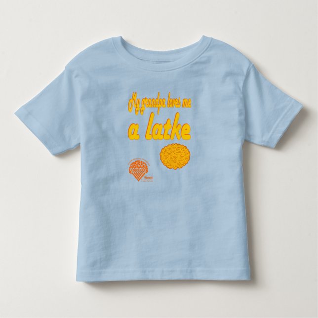 T-shirt Pour Les Tous Petits Toddlers' Hanukkah Shirt - "Grandpa loves me..." (Devant)
