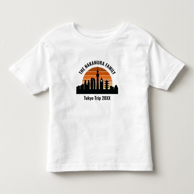 T-shirt Pour Les Tous Petits Tokyo Japon Sunset vacances personnalisées (Devant)