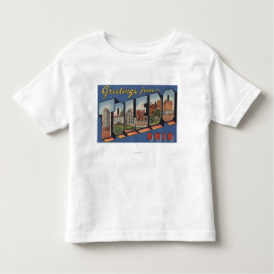 T-shirt Pour Les Tous Petits Toledo, lettre ScenesToledo, OH d'OhioLarge