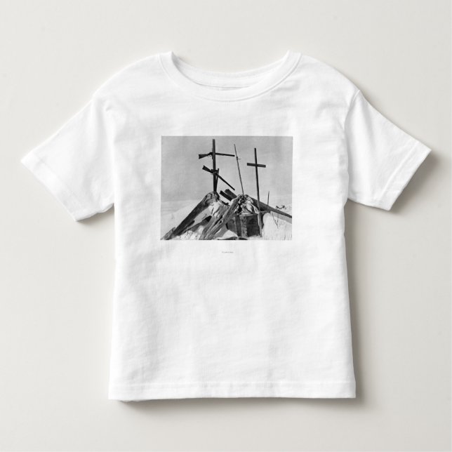 T-shirt Pour Les Tous Petits Tombe esquimaude en photographie de l'Alaska (Devant)