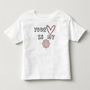 T-shirt Pour Les Tous Petits Ton coeur est mon boussole