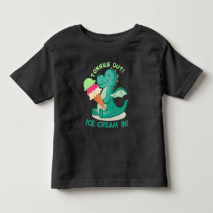 T-shirt Pour Les Tous Petits Tonsillectomie Chirurgie Tonsils out Glace Cream i