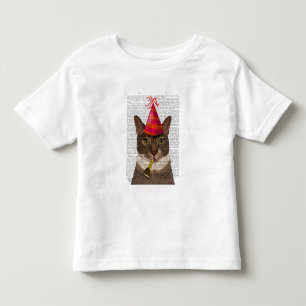 T-shirt Pour Les Tous Petits Tortoiseshell Cat with Party Casquette