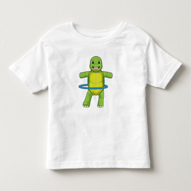 T-shirt Pour Les Tous Petits Tortue à Fitness avec pneus Fitness (Devant)