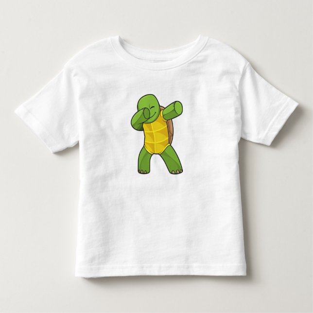 T-shirt Pour Les Tous Petits Tortue à Hip hop Dance Dab (Devant)