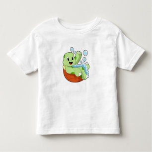 T-shirt Pour Les Tous Petits Tortue à la baignade avec mousse