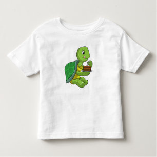 T-shirt Pour Les Tous Petits Tortue au gâteau