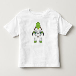 T-shirt Pour Les Tous Petits Tortue aux arts martiaux avec ceinture noire
