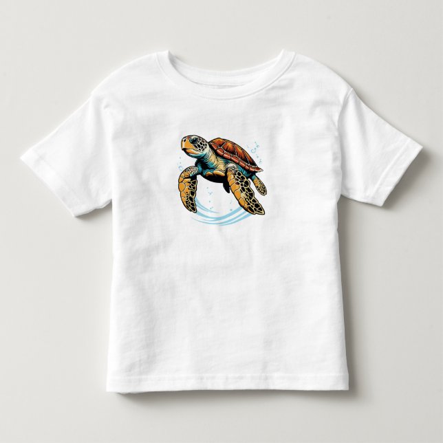 T-shirt Pour Les Tous Petits Tortue de mer (Devant)