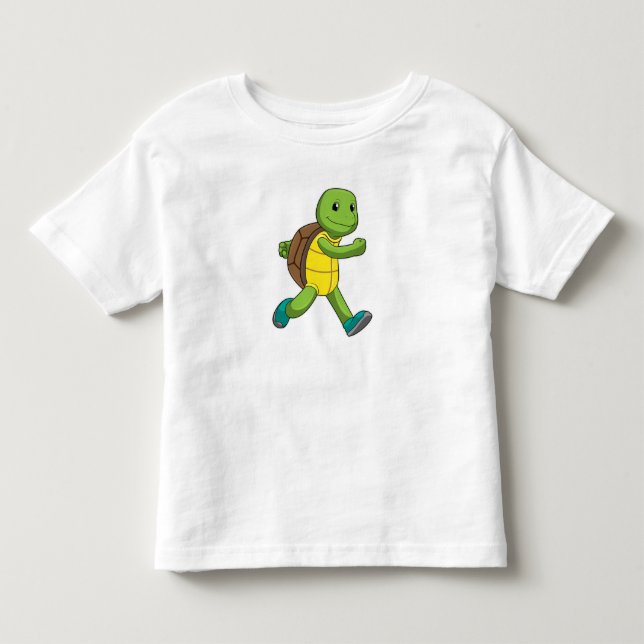 T-shirt Pour Les Tous Petits Tortue en course (Devant)