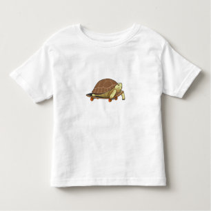 T-shirt Pour Les Tous Petits Tortue en patinage avec skateboard