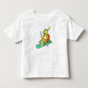 T-shirt Pour Les Tous Petits Tortue en ski avec ski