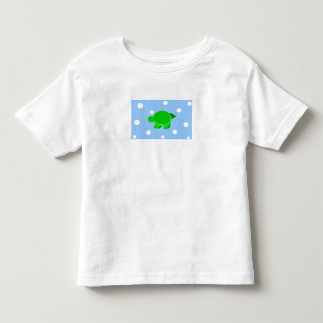T-shirt Pour Les Tous Petits Tortue verte de natation (Devant)